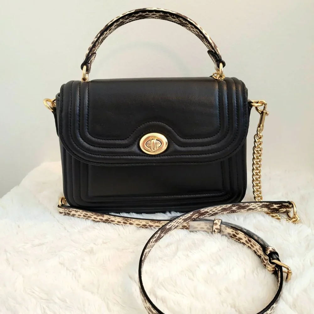 Coach Marlie Top Handle Satchel With Border Quilting - Picture 1 of 9